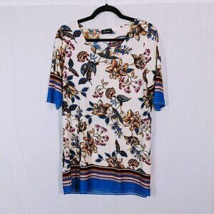 Star Vixen Floral Tunic Top Size Large